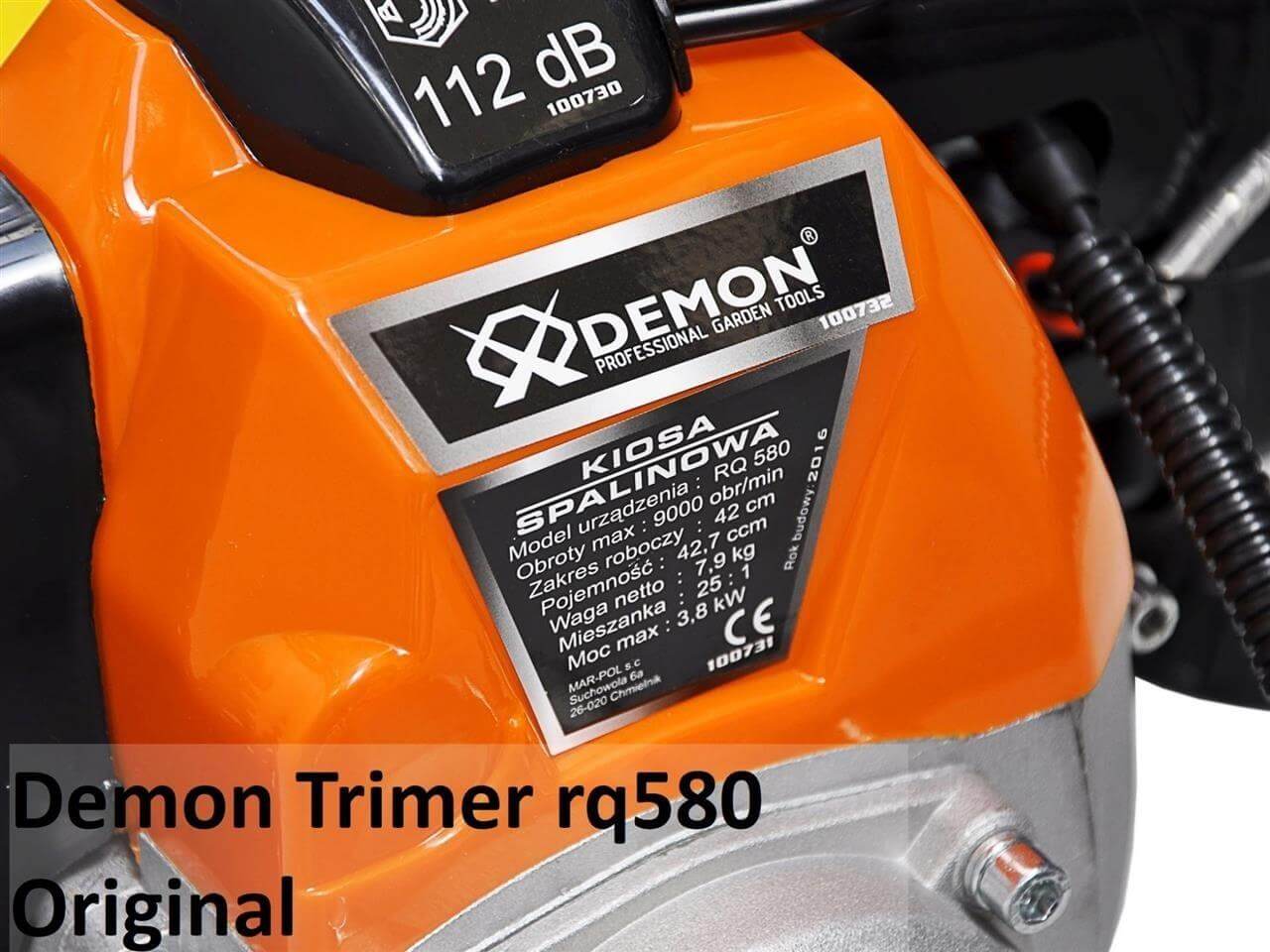 Бензокоса Demon RQ 580 с защитой от вибрации (Комплект: нож, 3 катушки с леской, маска, леска) — изображение 7